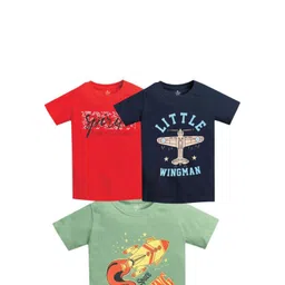 MM Impex Kids Pack Of 3 Typography Printed Round Neck T-shirt-picture-50