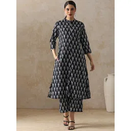 Moara Women Floral Printed Cotton Kurta with Palazzo-picture-12