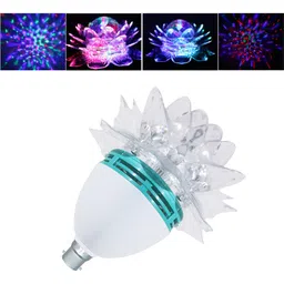 mobizac Lotus Disco Bulb Dj Bulb for Home Party Birthday Stage Diwali Multicolor Bulb Single Disco Ball-picture-33