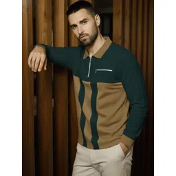 Mobox Men Colourblocked Polo Collar Pockets T-shirt-picture-32