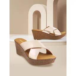 Mochi Beige Wedge Sandals-picture-11