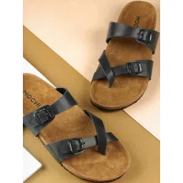Mochi Black Cross Strap Sandals-picture-29