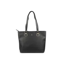 Mochi Black Solid Medium Tote Handbag-picture-18