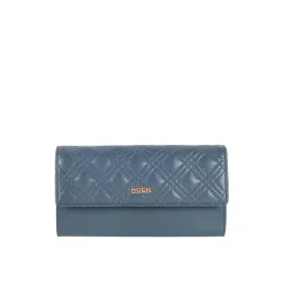 Mochi Blue Synthetic Quilted Tri-Fold Wallet-picture-22