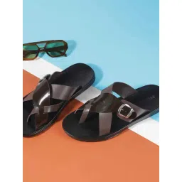 Mochi Brown Cross Strap Sandals-picture-44