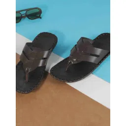 Mochi Brown T-Strap Sandals-picture-33