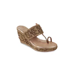 Mochi Embellished Ethnic Wedge Heels-picture-31