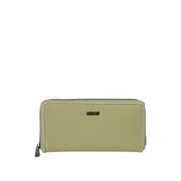 Mochi Green Solid Zip Around Wallet For Women-picture-25