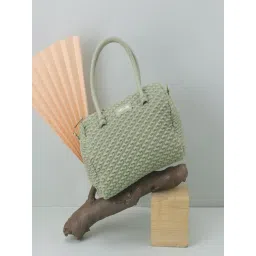 Mochi Green Textured Medium Satchel-picture-38