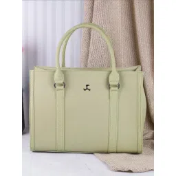 Mochi Light Green Solid Medium Tote Handbag-picture-34