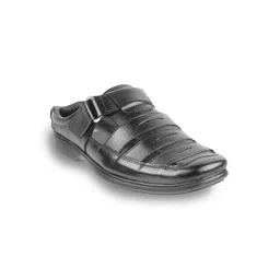Mochi Men Black Leather Fisherman Sandals-picture-33