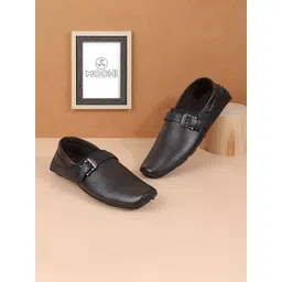 Mochi Men Brown Leather Loafers-picture-50