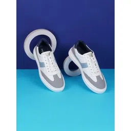 Mochi Men Colourblocked Comfort Insole Contrast Sole Lace-Ups Sneakers-picture-21