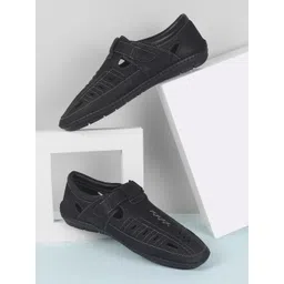 Mochi Men Leather Velcro Shoe-Style Sandals-picture-28