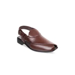 Mochi Men Maroon Solid Shoe-Style Sandals-picture-28