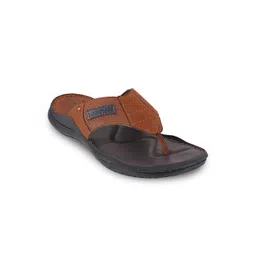 Mochi Men Tan Comfort Leather Sandals-picture-32