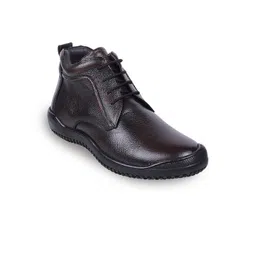 Mochi Men Textured Comfort Insole Mid-Top Lace-Ups Sneakers-image-3