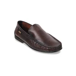 Mochi Men Textured Leather Comfort Insole Basics Loafers-picture-22