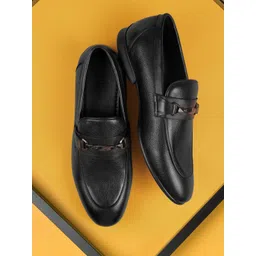Mochi Men Textured Leather Formal Loafers-picture-40