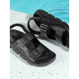 Mochi Men's Black Back Strap Sandals-picture-44