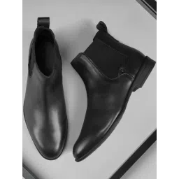 Mochi Men's Black Chelsea Boots-picture-22