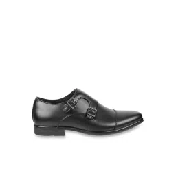 Mochi Men's Black Monk Shoes-picture-30