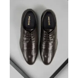 Mochi Men's Brown Brogue Shoes-picture-19