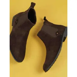 Mochi Men's Brown Chelsea Boots-picture-10