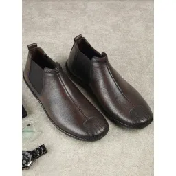 Mochi Men's Brown Chelsea Boots image 1