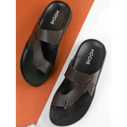 Mochi Men's Brown Cross Strap Sandals-picture-15