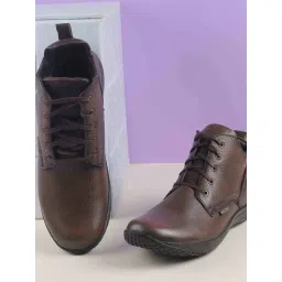 Mochi Men's Brown Derby Boots-picture-11