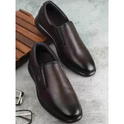 Mochi Men's Brown Formal Loafers-picture-31