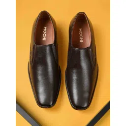 Mochi Men's Brown Slip-On Shoes-picture-26