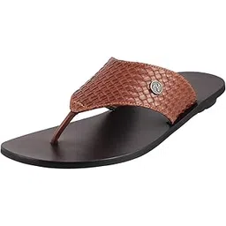 mochi Mens Leather Tan Slippers (Size (8 UK (42 EU))-picture-11