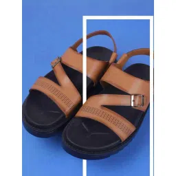 Mochi Men's Tan Back Strap Sandals-picture-39