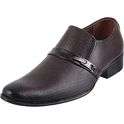 mochi Men's Vamp Detail Stylish Leather Formal Moccasin-picture-49