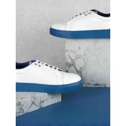 Mochi Men's White & Blue Casual Sneakers-picture-27