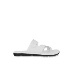 Mochi Men's White Cross Strap Sandals-picture-37