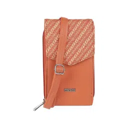 Mochi Orange Textured Wallet For Women-picture-44