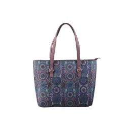 Mochi Purple Printed Medium Tote Bag-picture-46