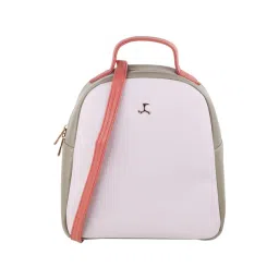Mochi Purple Synthetic Color Block Backpack-picture-38