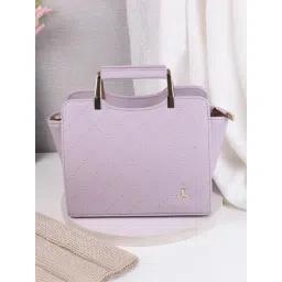 Mochi Purple Textured Medium Handbag-picture-28