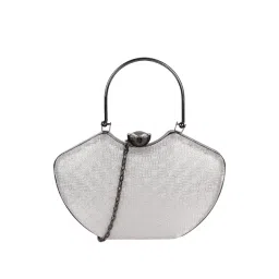Mochi Silver PVC Clutch-picture-35