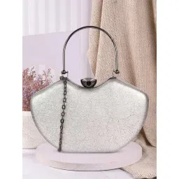 Mochi Silver PVC Clutch-picture-38