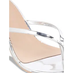 Mochi Silver-Toned Kitten Heels image 5