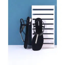 Mochi Textured Embellished T-Strap Flats-picture-26