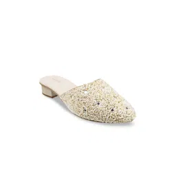 Mochi Women Beige Mules Flats-picture-29