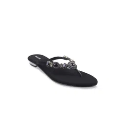 Mochi Women Black Printed Open Toe Flats-picture-25