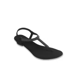 Mochi Women Black T-Strap Sandals-picture-46