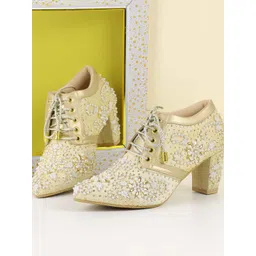 Mochi Women Block Heel Lace-Up Pumps-picture-29